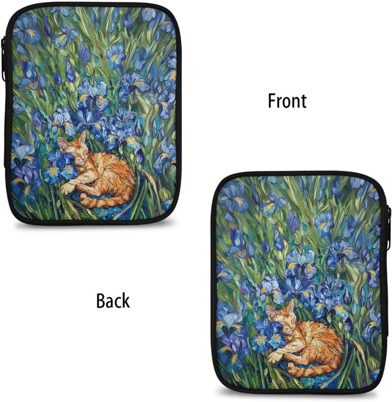 Vanideaoty Store Irise Cat Crochet Hook Case Portable Crochet Storage Organizer with Web Pockets Knitting Needle Case for Airports and Parks - Image 4